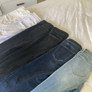 6 Jean Bundle Abercrombie Stretch High Rise